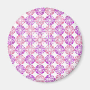 Íman Padrão de círculos rosa e roxo