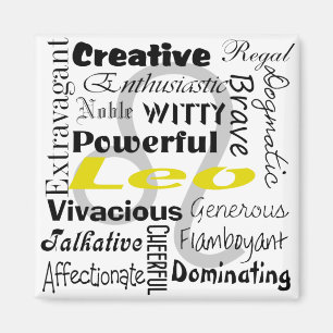 Íman Padrão de Colagem da Astrologia Leo Zodiac