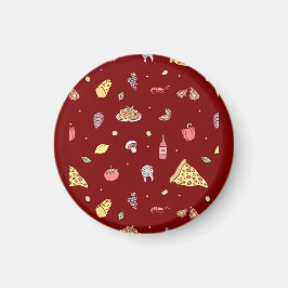 Íman Padrão de comida italiano. Comidas italianas sem c