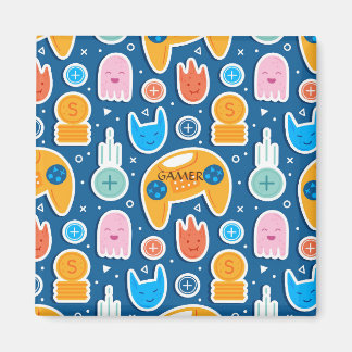 Íman Padrão de Controlador de Jogo de Vídeo Azul para M