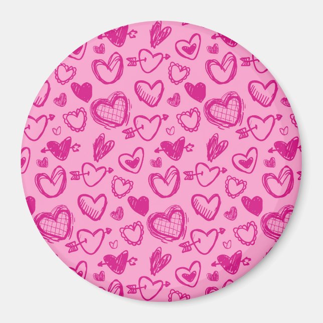 Íman Padrão de Corações 58 (Frente)