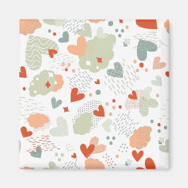 Íman Padrão de corações abstratos