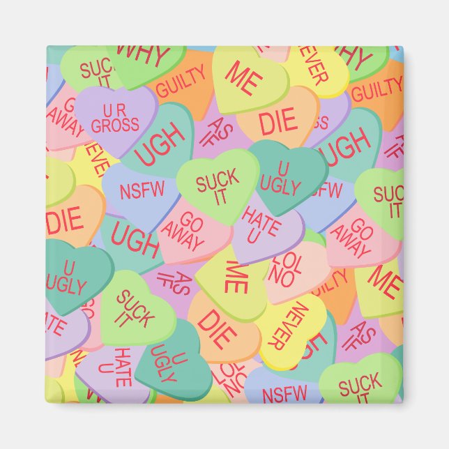 Íman Padrão de Corações Doces - SFW (Frente)