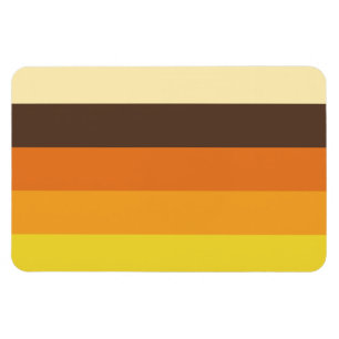Íman Padrão de Cores Listrado Retrô dos Anos 70
