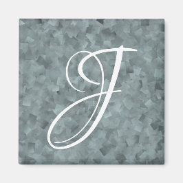 Íman Padrão de Cristal Cinza Quadrado