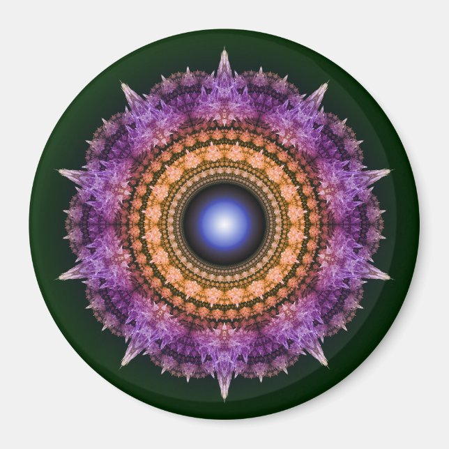 Íman Padrão de cristal violeta fractal (Frente)