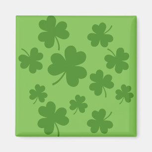 Íman Padrão de Dia de São Patrício Shamrock Clover