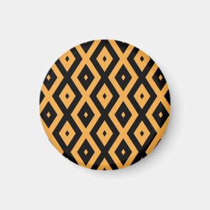 Íman Padrão de diamante amarelo e preto