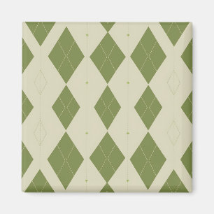 Íman Padrão de Diamante Argyle Verde Oliva
