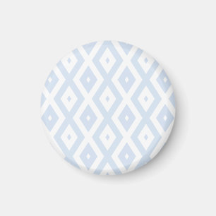 Íman Padrão de diamante branco e azul pálido