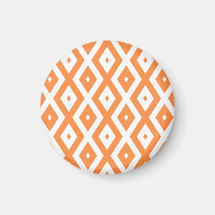 Íman Padrão de diamante branco e laranja
