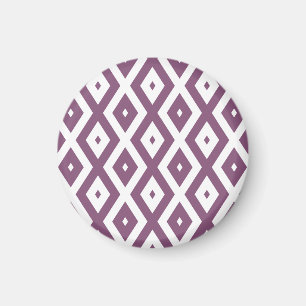 Íman Padrão de diamante branco e Mauve
