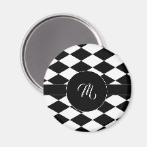 Padrão de diamante branco e preto