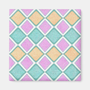 Íman Padrão de Diamante Prisma Harlequim Pastel