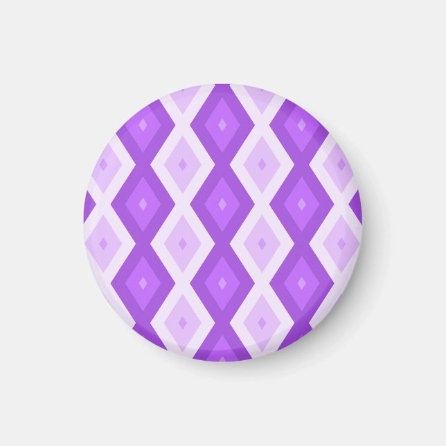 Íman Padrão de diamante roxo brilhante (Frente)
