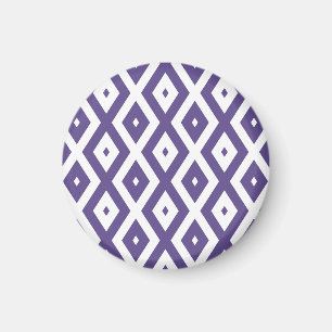 Íman Padrão de diamante ultra violeta e branco