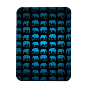 Íman Padrão de Elefante Azul