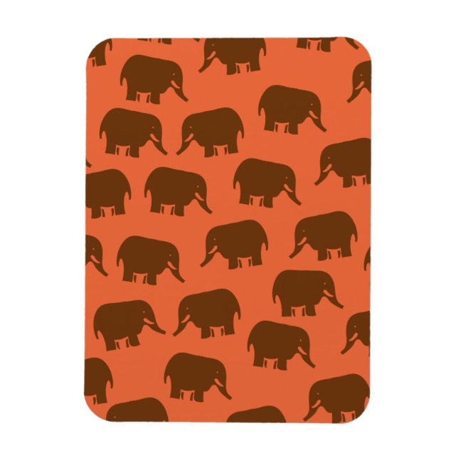 Íman Padrão de Elefante Indiano (Vertical)