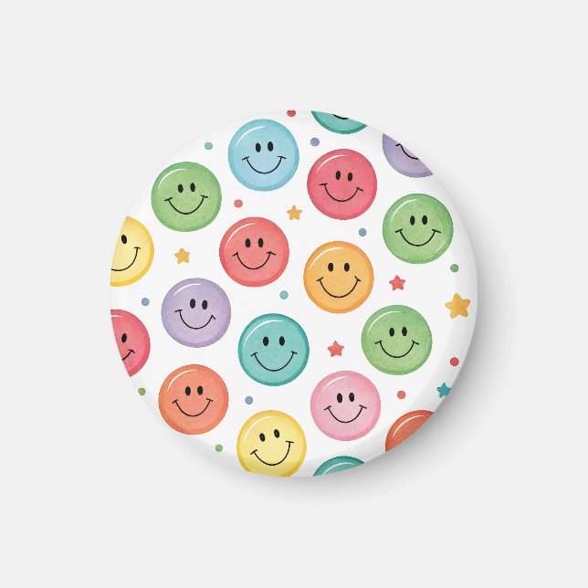Íman Padrão de Emoji Sorridente (Frente)