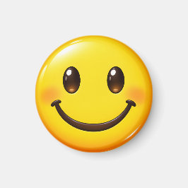 Íman Padrão de Emoji Sorriso Feliz Colorido