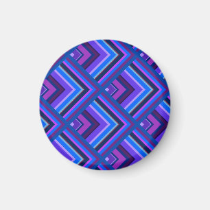 Íman Padrão de escala de listras azuis e roxas