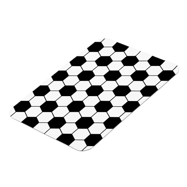 Íman Padrão de esfera de futebol adaptado Preto Branco (Left Side)
