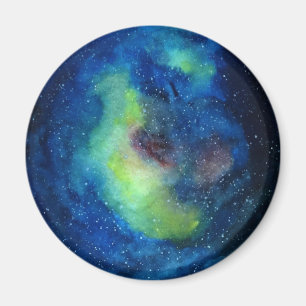 Íman Padrão De Espaço, Imagem Redonda De 5,7 Cm