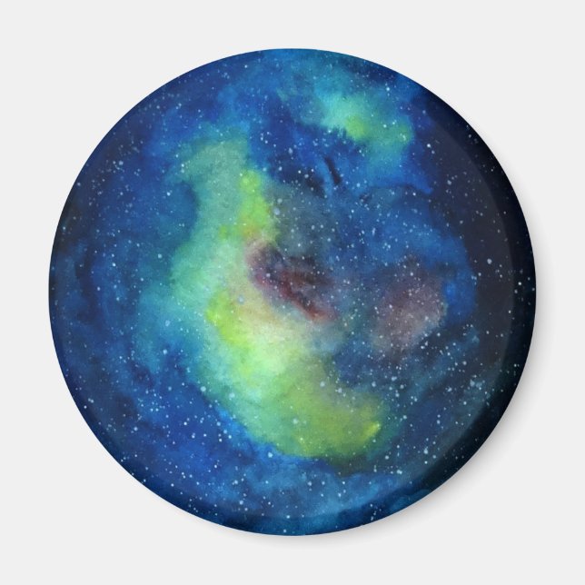 Íman Padrão De Espaço, Imagem Redonda De 5,7 Cm (Frente)