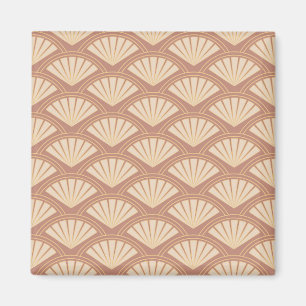 Íman Padrão de estilo Art Deco na cor rosa