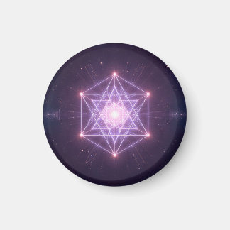 Íman Padrão de Estrela de Geometria Sagrada Luminosa