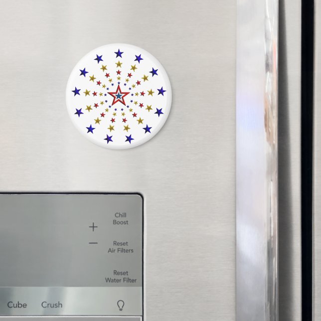 Íman Padrão de Estrelas Patrióticas (In Situ (Fridge))
