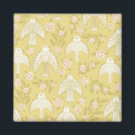 Íman Padrão de Falcões e Rosas<br><div class="desc">Decorem sua cozinha com este ímã. Faz um presente excelente! Verifique meu compro para mais coisas como canecas, toalhas e adesivos! Você sempre pode adicionar seu próprio texto. Avise-me se você quiser que algo seja feito sob medida. Se você o comprar, obrigado! Certifique-se de compartilhar uma foto no Instagram dele...</div>