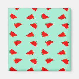 Íman padrão de fatias de melancia verde