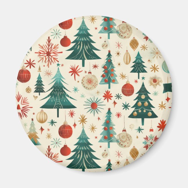 Íman Padrão de Festas de Inverno Festivas (Frente)