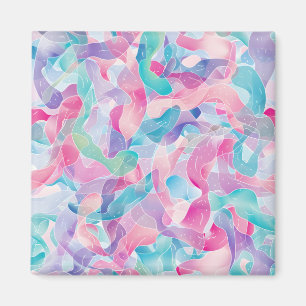 Íman Padrão de Fita Abstrata Pastel
