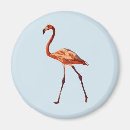 Íman Padrão De Flamingo Rosa, 5,7 Cm De Magneta Redonda