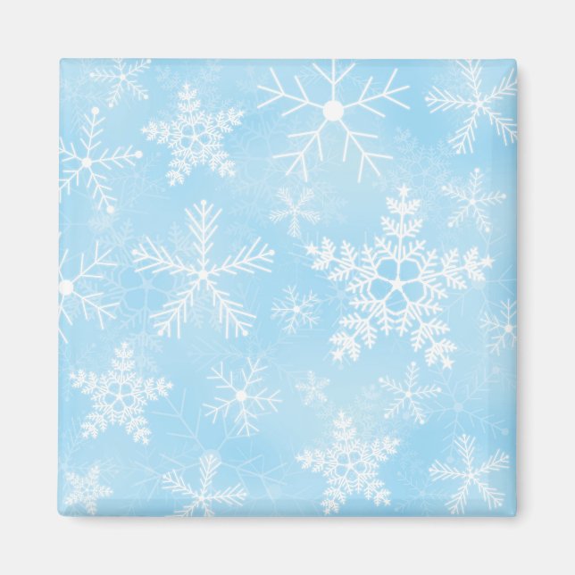 Íman Padrão de Floco de Neve de Natal (Frente)