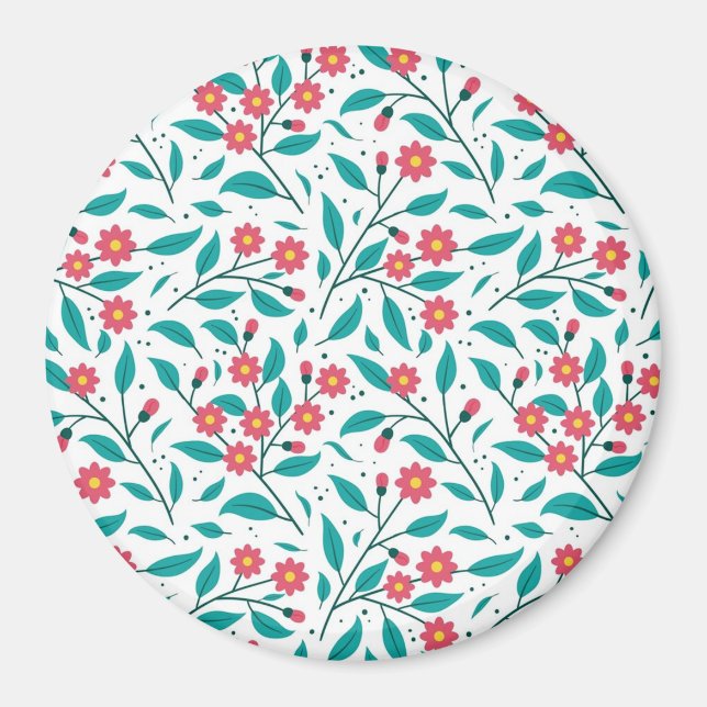 Íman padrão de flor (Frente)