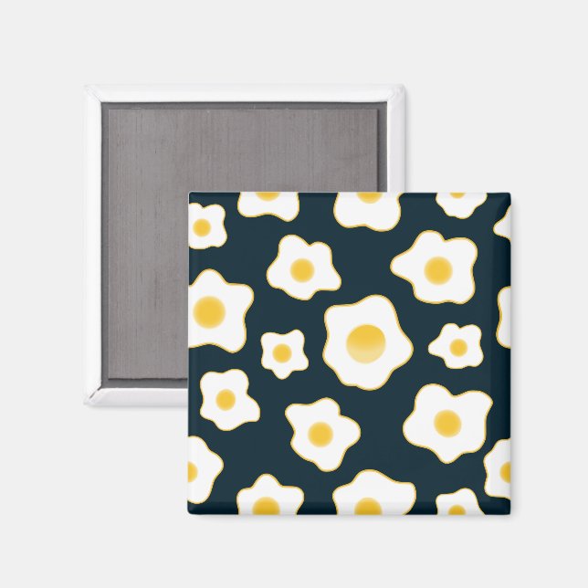 Íman Padrão De Flor De Ovos Fresados Cutes (Front/Back)