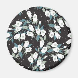 Íman Padrão de Flor de Tulipas Elegante - Plano de Fund