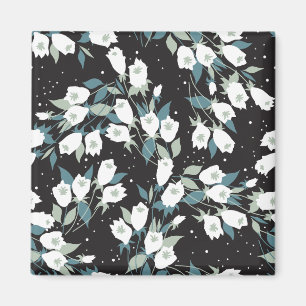 Íman Padrão de Flor de Tulipas Elegante - Plano de Fund