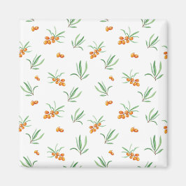Íman Padrão de Flor Floral Quadrada de Primavera