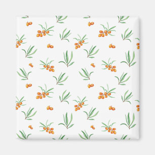 Íman Padrão de Flor Floral Quadrada de Primavera