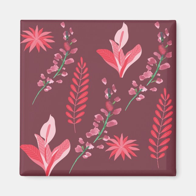 Íman Padrão de flores. (Frente)