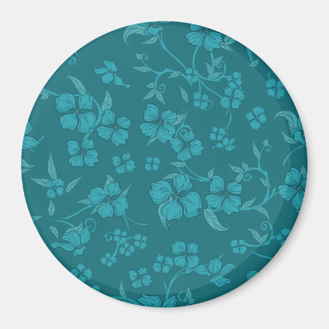 Íman Padrão de Flores Assustadoras 9 (Frente)