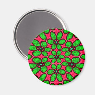 Íman Padrão de Flores de Abstrato Bonito