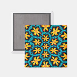 Íman Padrão de Flores de Abstrato Bonito