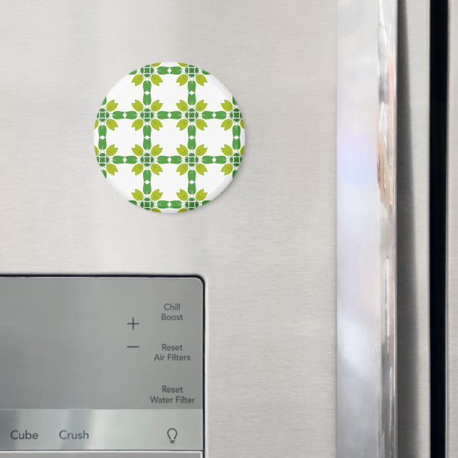 Íman Padrão De Folha, Padrão De Folhas, Folhas Verdes (In Situ (Fridge))