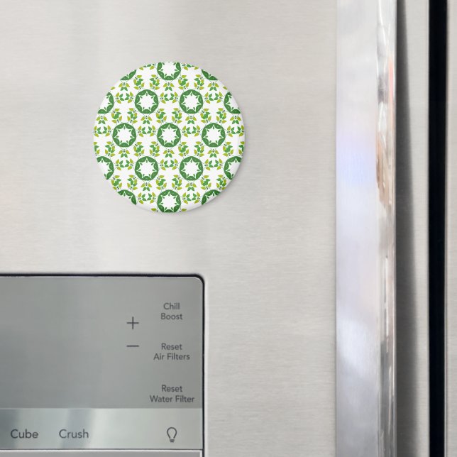 Íman Padrão De Folha, Padrão De Folhas, Folhas Verdes (In Situ (Fridge))