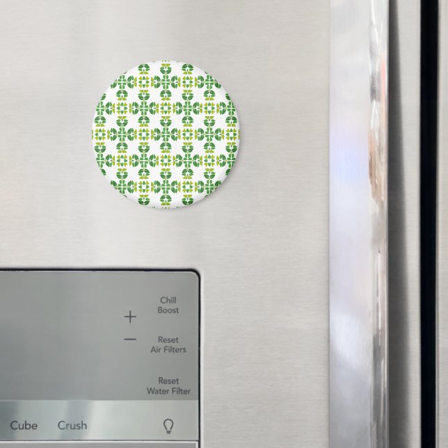 Íman Padrão De Folha, Padrão De Folhas, Folhas Verdes (In Situ (Fridge))